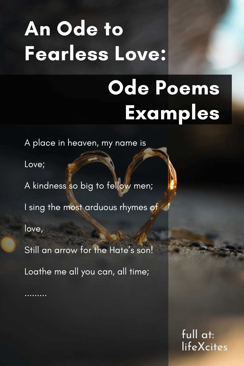 An Ode to Fearless Love Ode Poems Examples