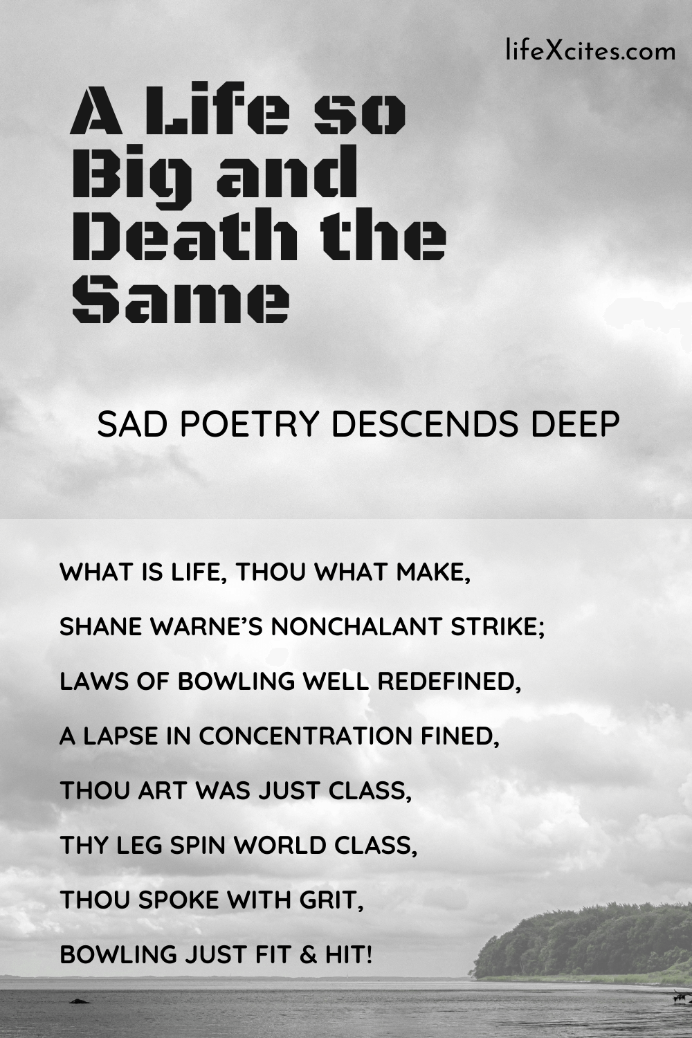A Life so Big sad poetry
