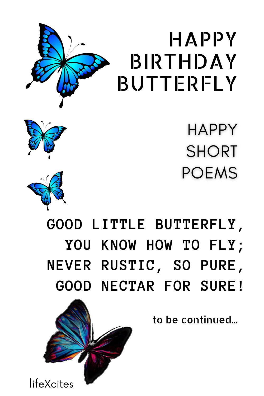 Happy Birthday Butterfly Happy Short Poems