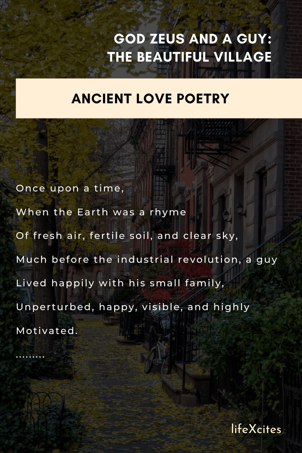 Ancient Love Poetry The Beautiful Village
